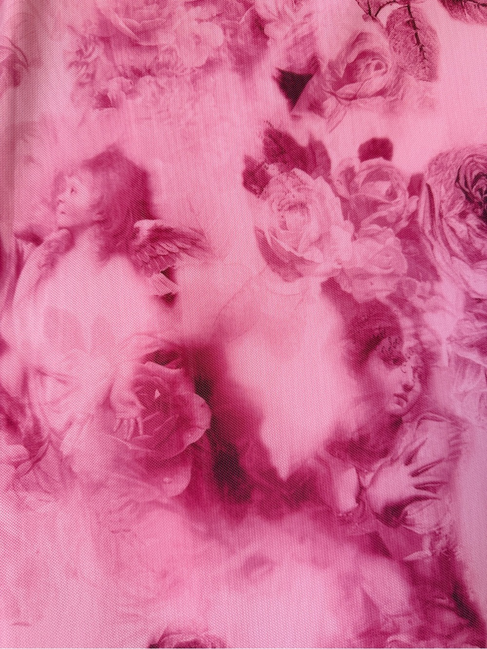 Floral Renaissance angel  print maxi skirt - Picture 6 of 10